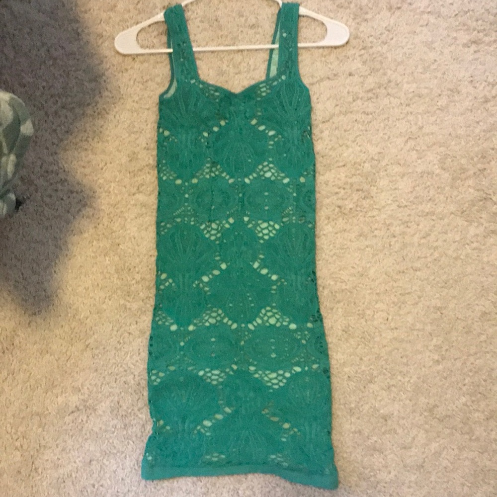 Bodycon turquoise dress